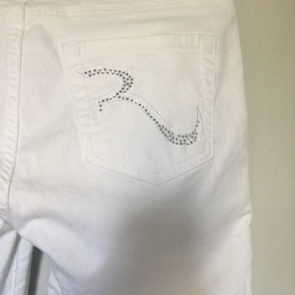 Rock & Republic White Jewel Embellished Jean Size8 - Picture 5 of 10